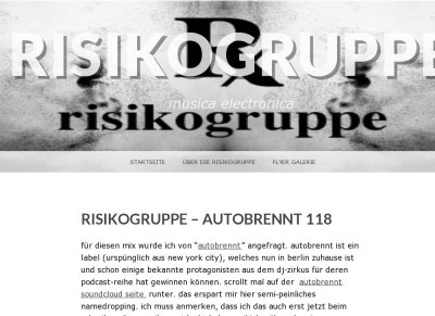 risikogruppe - musica electronica