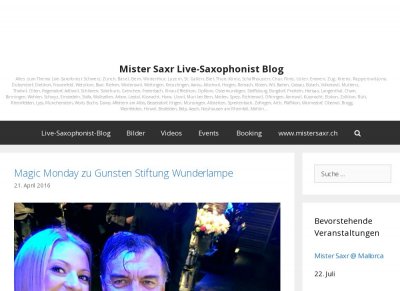 Mister Saxr - Blog - Live-Saxofonist für Ihren Anlass